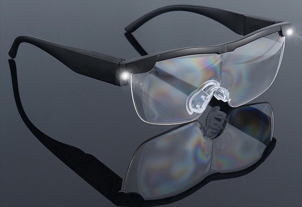 New Age Devi - Vergrootglas bril met LED verlichting - Anti Blauwlicht - Loepbril - Veiligheidsbril op sterkte - 170 vergroting