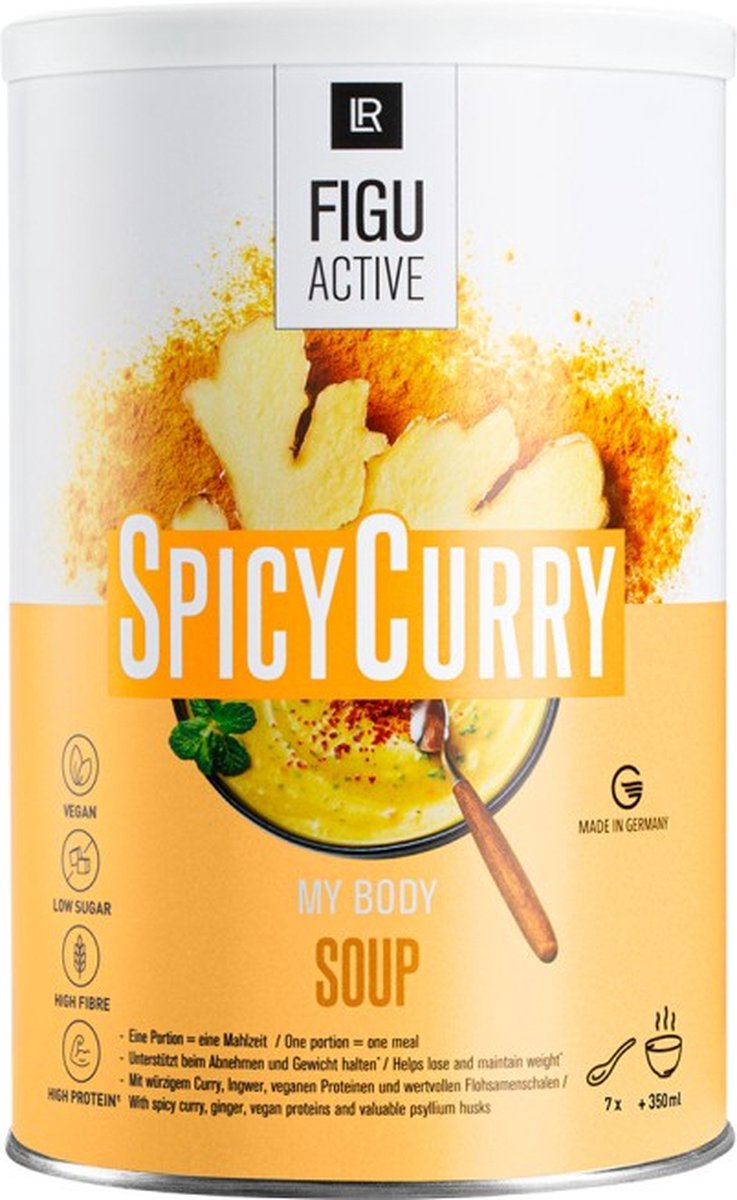 LR figuactive spicy curry soep , bodymission, afslanken