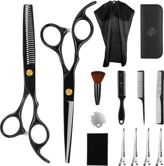 Equivera Kit de Coiffure - Set de Coiffure - Set de Coiffeur - Set de Ciseaux de Coiffure - Accessoires de vêtements pour bébé pour Coiffeur - Utilitaires de Coupe de Cheveux