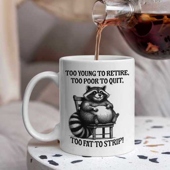 Creasowl® - Retire Wasbeer - Koffiemok met spreuk - Cadeau voor vrouw - Koffie mok - Grappige cadeaus - Cadeau voor vriendin - Kado zelfvertrouwen - Grappige mok - Cadeautje voor haar - Mokken en bekers - Verjaardag cadeau - Mok met tekst