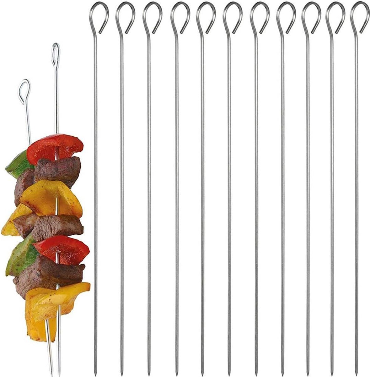 Crynuo Barbecue spiezen - 10delig - kebab grill - RVS