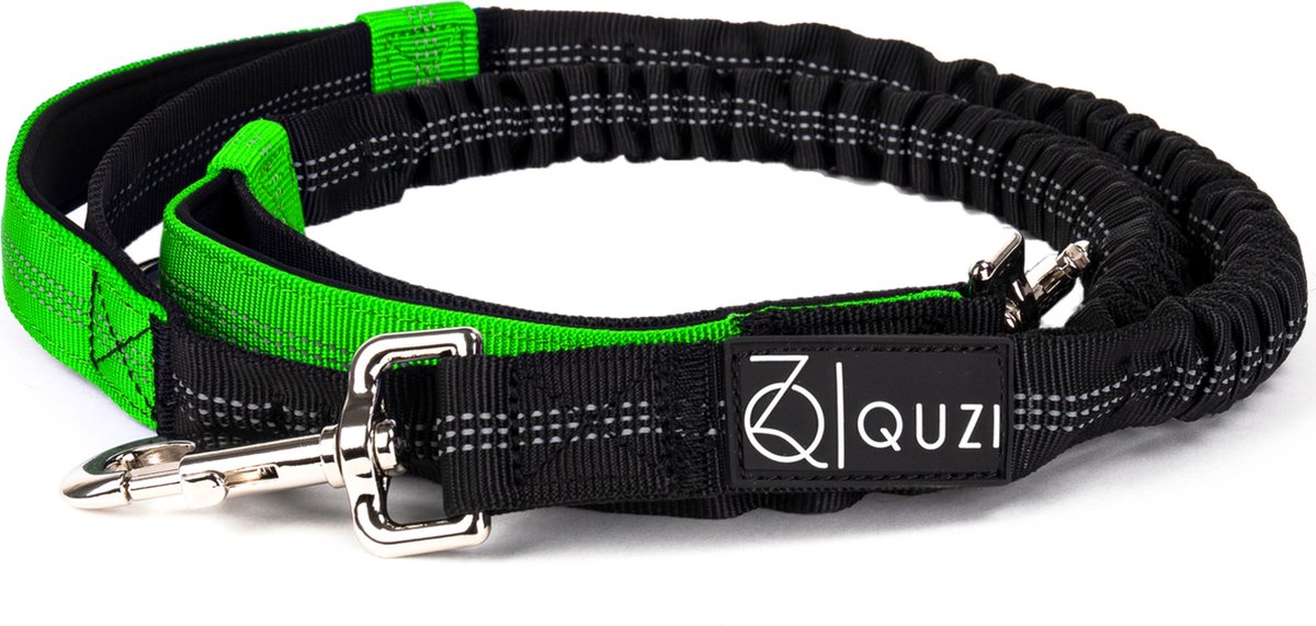 Canicross Looplijn Hond voor Hardlopen - Elastische Handsfree Hondenriem - Trainingslijn - 150/200cm - Groen