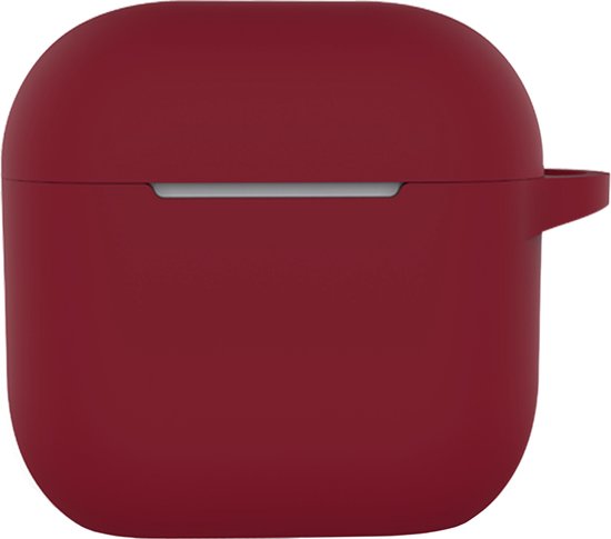 Coque adaptée pour AirPods 4 Coque en Siliconen – Coque adaptée pour Apple AirPods 4 Case – Rouge foncé