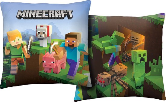 Construction de coussin Minecraft - 40 x 40 cm - Polyester