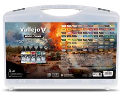 Vallejo Hobbyverf Acrylverf - 70254 Model Color - Combinatie Koffer - Basis, Schaduw en Lichte Kleuren - Acryl Set - 80x Verf set - 8x 18 ml