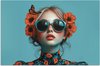 Vrouw, Modern, Blauw