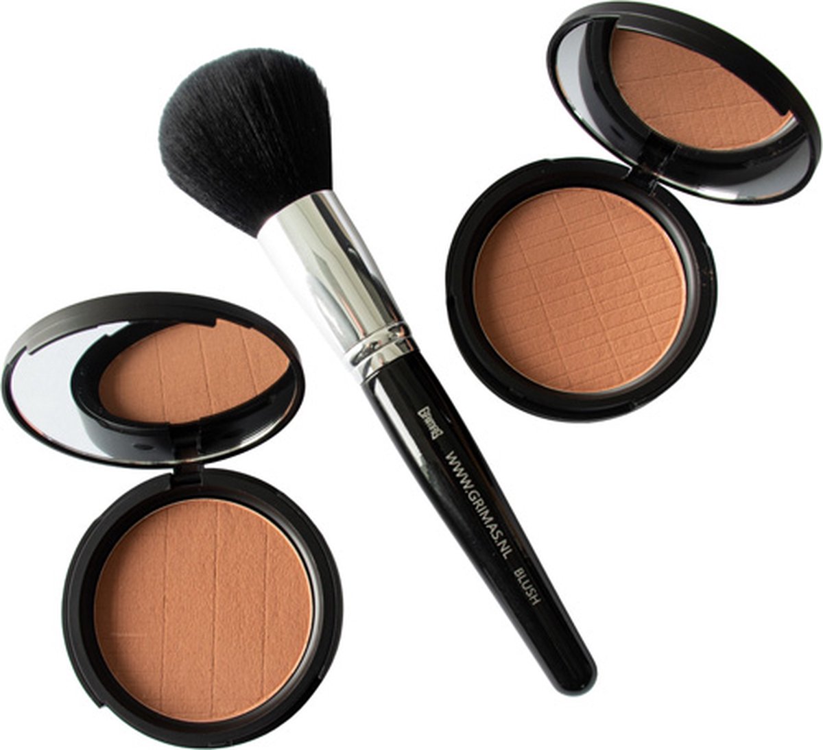 Grimas - Bronzing poeder 2x - Bronzer kwast - Giftset