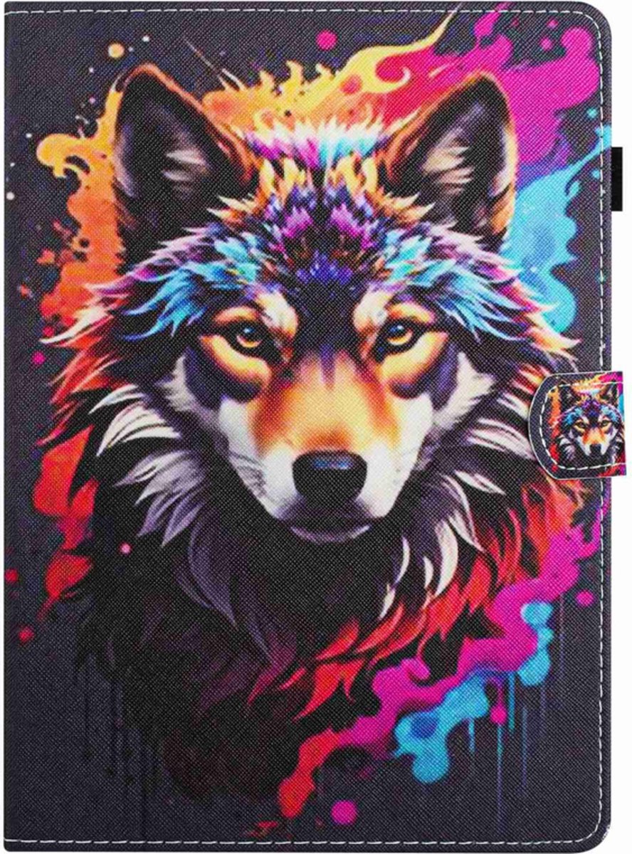 Bescherm-Etui Map Cover geschikt voor Apple iPad 10 - A16 - 10.9 - 2022 - 2025 - Wolf - A2696