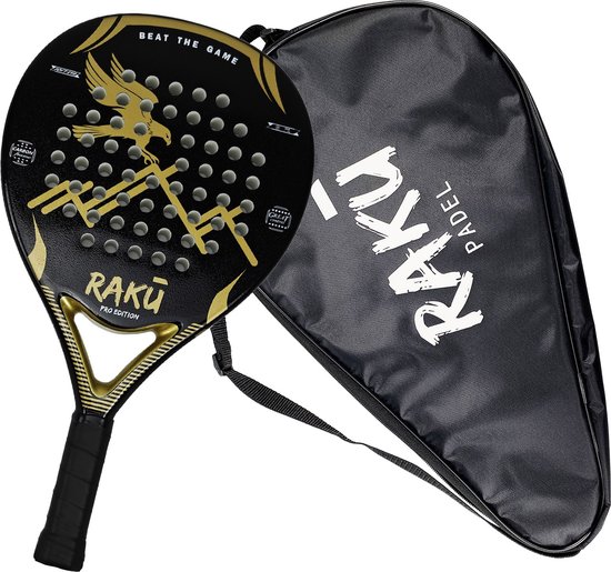 Raku® Eagle Pro Edition - Padel Racket - Padel - Padelrackets - Racket - Paddle - Carbon - Inclusief Padelzak