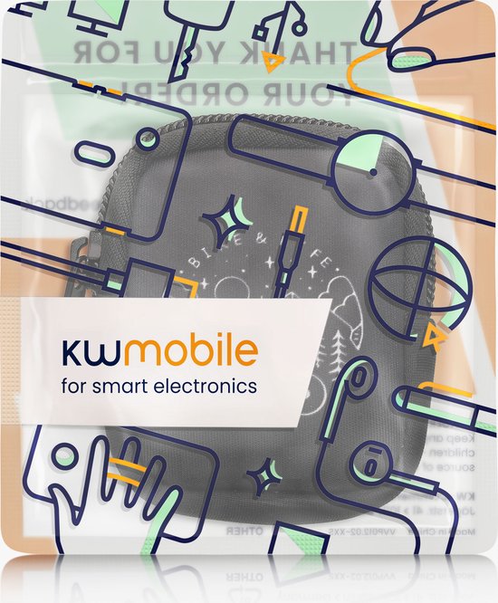 kwmobile Tasje geschikt voor Bosch Kiox / Kiox 300 - Fiets GPS hoes Bike Life Wit Zwart van kwmobile — afbeelding 3