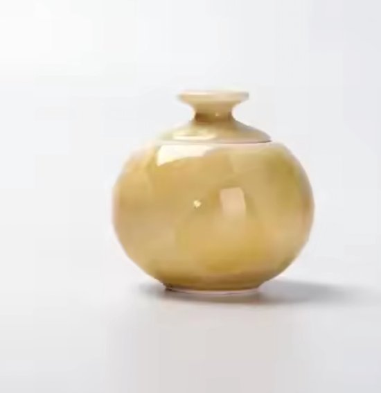 Mini Urn Keramiek Zacht Geel