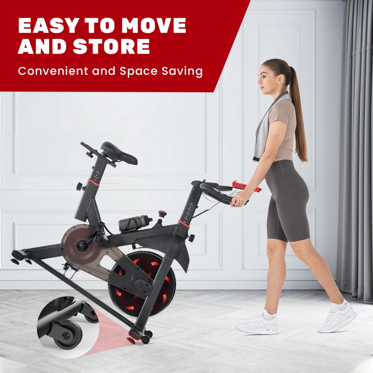 DMN Europe Magnetische Hometrainer met 10KG Vliegwiel - afbeelding 3