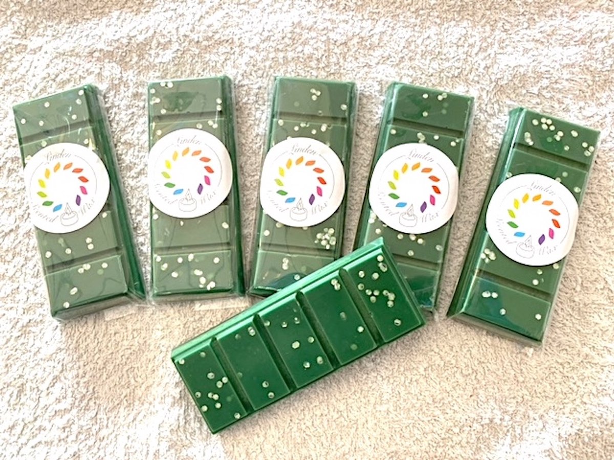 Linden Waxmelts COZY CHRISTMAST waxmelt KERST kerstmis geur - Linden - handgemaakt - 100% sojawax - aromatic - geurbrander - huisparfum groen