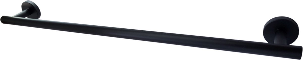 Sanics® Orca Handdoekrek Zwart Inclusief Montageset 60 CM - Handdoekrekken Badkamer - Handdoekhouder - Handdoekstang - Handdoekhouders - Badkamerrek voor Handdoeken RVS