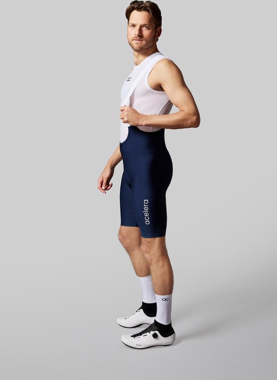 Acelera Intermediate Fietsbroek Heren met Zeem Navy Blue - Wielrenbroek - Wielerbroek - Mountainbike - Bibshort - Spinning - Fietskleding - Koersbroek - Kort - Bretels - Maat XXXL van Merkloos — afbeelding 2