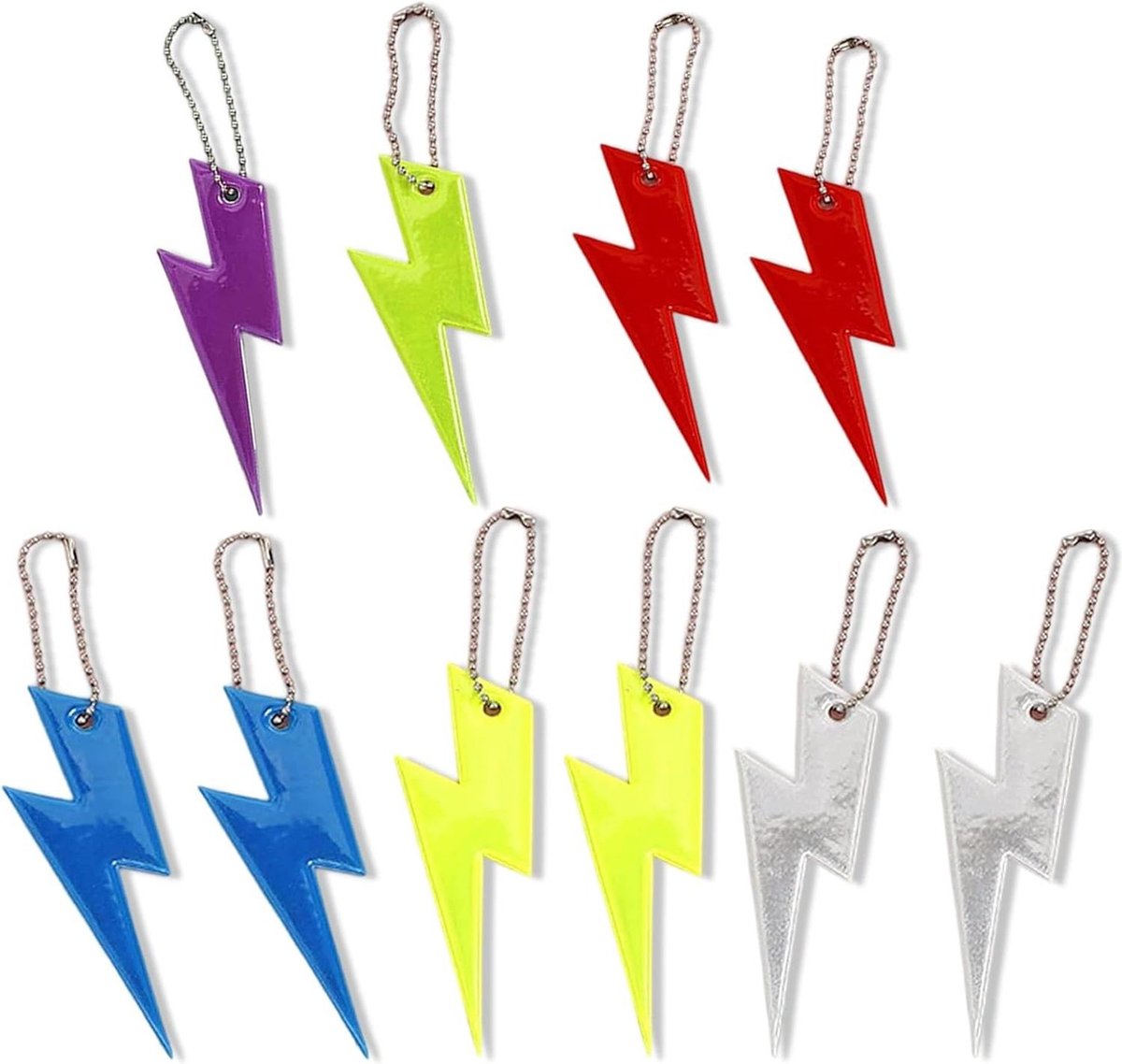 Veiligheidsreflectorhangers - 10 stuks reflectorhanger voor kinderen - sleutelhanger voor schooltas - fietsen en wandelen