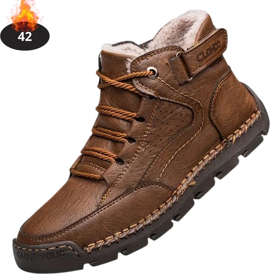Bovista Chaussures pour femmes Homme - Baskets pour femmes Hautes - Confortables - Casual - Adulte - Avec Doublure - Marron Foncé - Taille 42