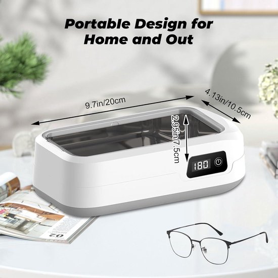 Nettoyeur à Ultrasons Argent 40W Réservoir De Nettoyage à Ondes Ultrasoniques Machine à Laver