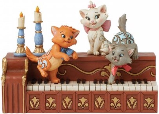 Disney traditions Paws at Play (Aristocats Kittens on Piano Figurine)