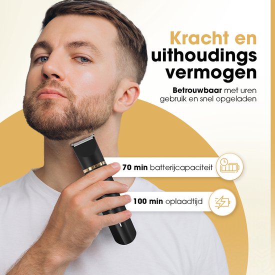 Gruttz Baardtrimmer Mannen v2 - Waterbestendig - Trimmer Baard en Lichaam - Scheerapparaat Mannen