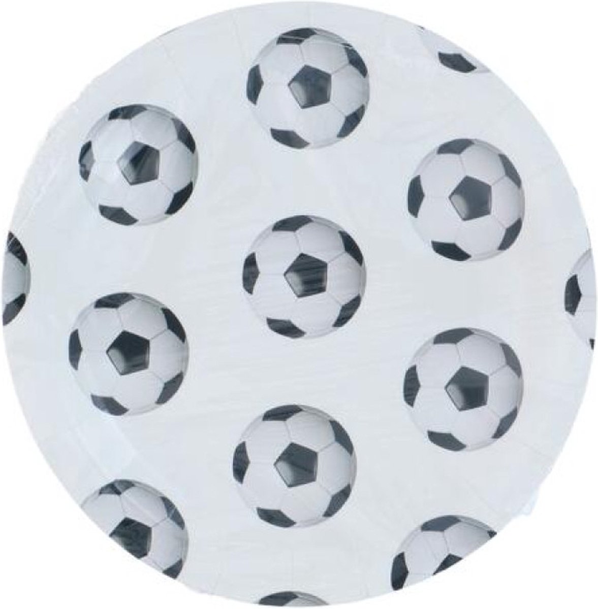 Wegwerpbordjes - voetbal - papieren bord - 6 stuks - 23cm