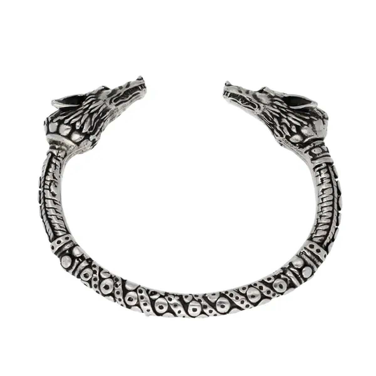 St Justin, armband, Wolf hoofd arm ring(TB2037)