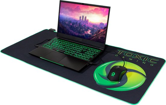 TOXIC Gaming muismat RGB - Extra groot - 40x90cm