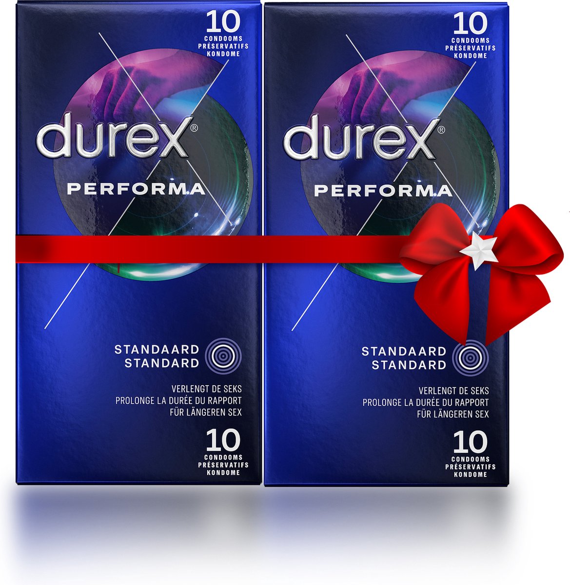 Bol.com Durex Condooms - Performa met vertragend effect 10st x2 - Voordeelverpakking - Cadeau voor man en vrouw aanbieding