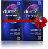 Durex Condooms - Performa met vertragend effect 10st x2 - Voordeelverpakking - Valentijn cadeau voor hem en haar
