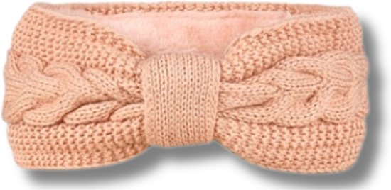Gebreide Dames winter haarband - hoofdband crème - met knoop - oorwarmers | bol Gebreide Dames winter haarband - hoofdband crème - met knoop - oorwarmers | bol