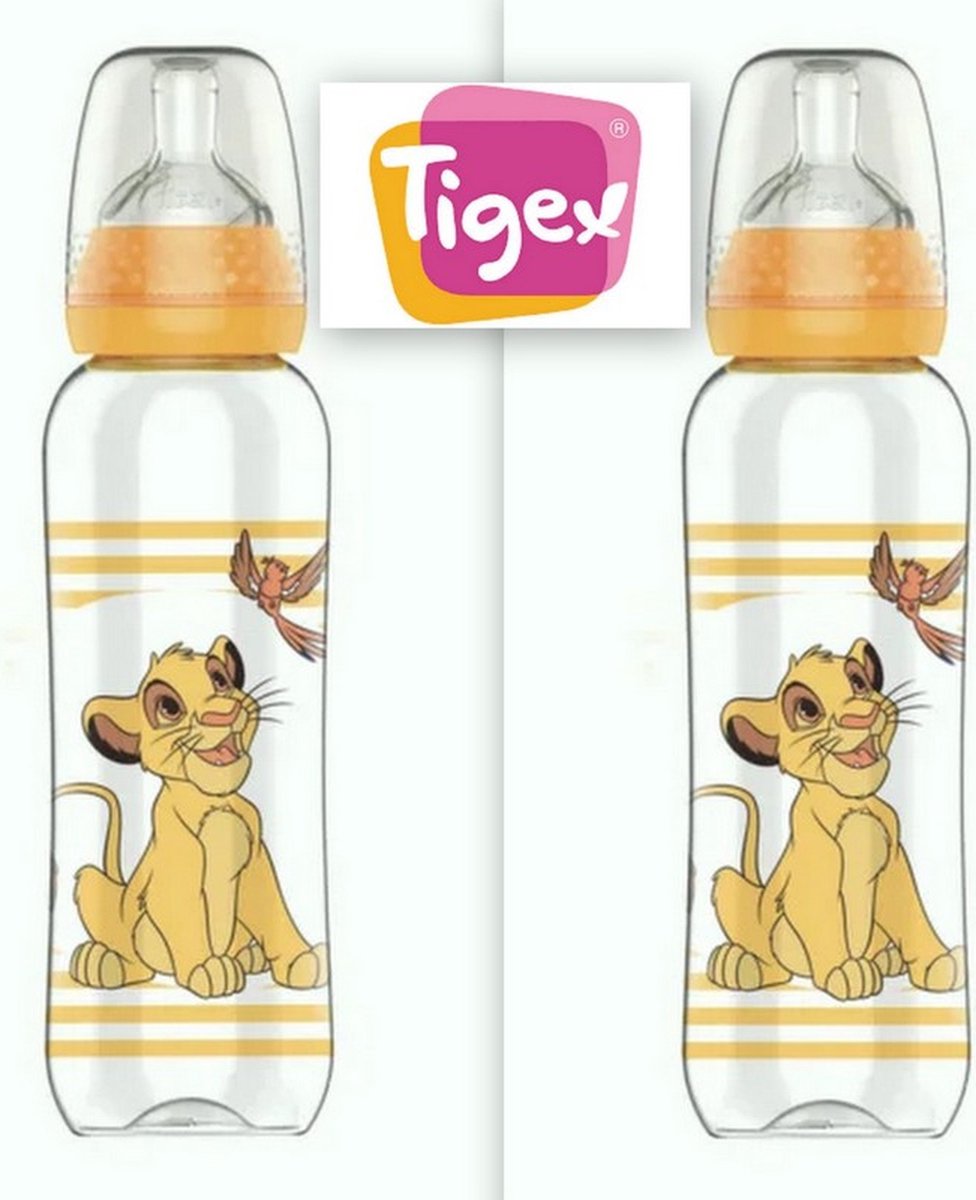 Goedkoopste Tigex | babyfles set van 2 | 2 x 330 ml | Disney Simba Lion | 6m | KORTING | 6 m