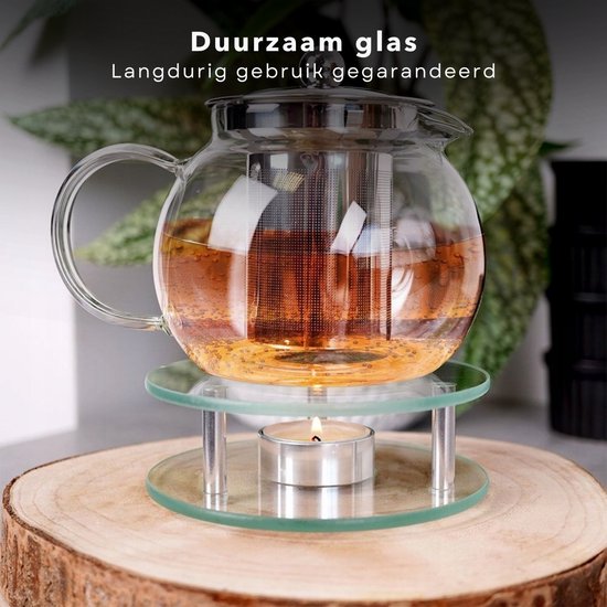 1/1.5L Grande Théière En Verre Borosilicate Transparent Résistant à La Chaleur Grande Théière