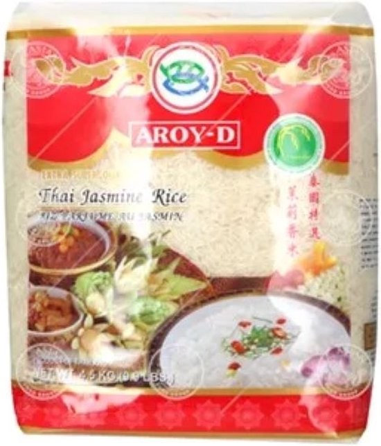 Aroy-D | Thaise Jasmijn rijst | 1 kilo | Thai Hom Mali Rice | geurige thaise pandan rijst |