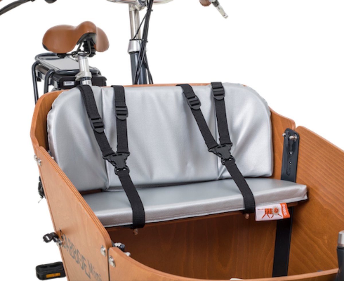 Babboe zitkussen bakfiets - City/Curve/Carve - Sunny Silver