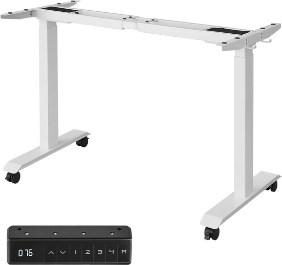 MIRA Home - Elektrisch Bureau Frame - Frame - Laptop - Wit - 160x60x71