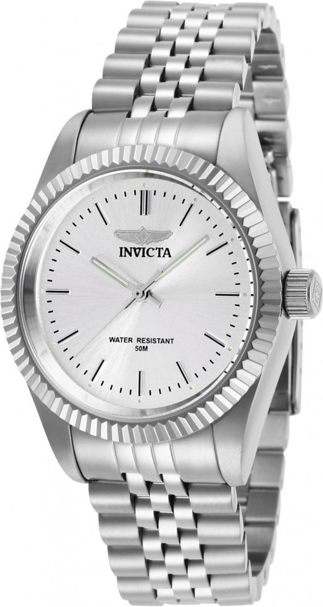 Invicta Specialty 29396 Dames Horloge - Waterdicht - Analoog - Quartz Uurwerk - Roestvrij Staal met zilveren Wijzerplaat - 36mm