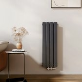 Bol.com EMKE Radiator - Dubbel-Laags Plat - Mat Antraciet - 90x30 cm - 446 W - Kolomradiator Vertical - Verwarming voor Alle Rui... aanbieding