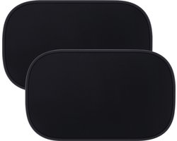 Nuvance Zonnescherm Auto Baby - 2 Stuks - met UV Protectie voor Baby en Kind - Zonwering Zijruiten - Zelfklevend - One Size - Zwart