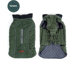Honden jasje - Jasje - Jas - Winter - Kou - Koud - Wandelen - Hond - Groen - S