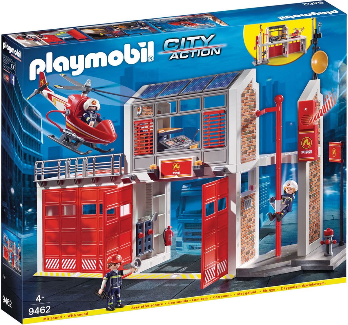PLAYMOBIL City Action Grote brandweerkazerne met helicopter - 9462 — afbeelding 19