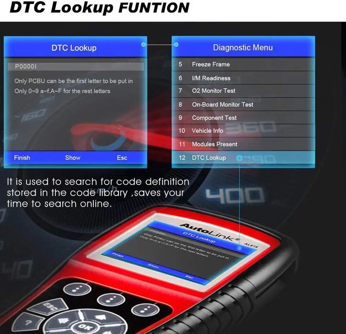 Autel Autolink AL619 - OBD2 Scanner - Foutcodes wissen - Airbag/SRS/ABS uitlezen - Gratis updates - Engels thumbnail 6