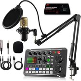APO Electronics® - Podcast Starterspack - Gaming / Streaming / Podcasting - Condensator XLR Microfoon - Met Boom Arm - Streaming Deck - DJ Mixer