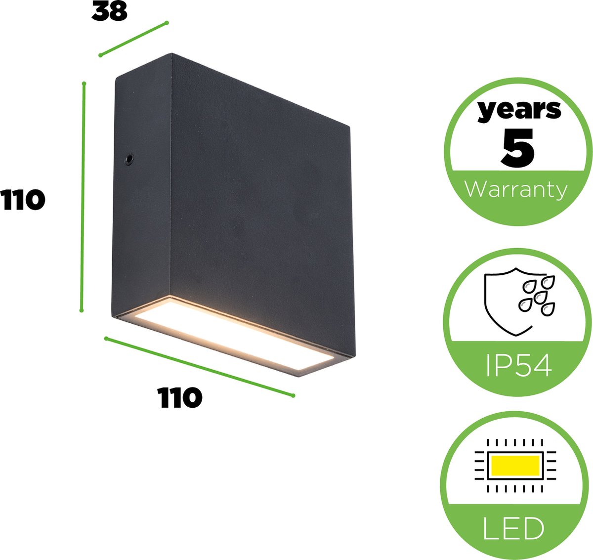 Lutec Gemini XF - applique murale LED extérieure - Aluminium premium - 750Lm