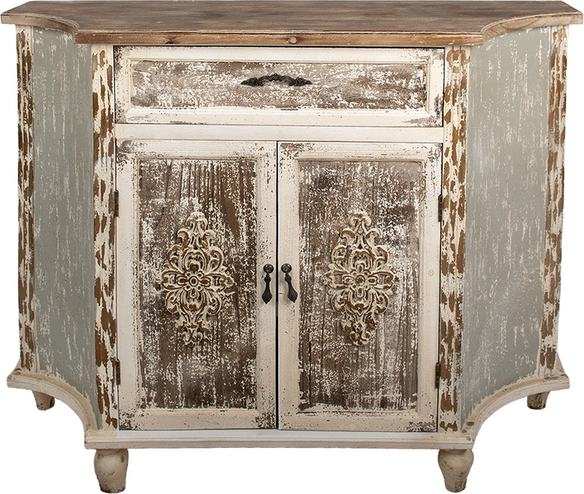 Clayre & Eef Dressoir 120x40x97 cm Bruin Grijs Hout