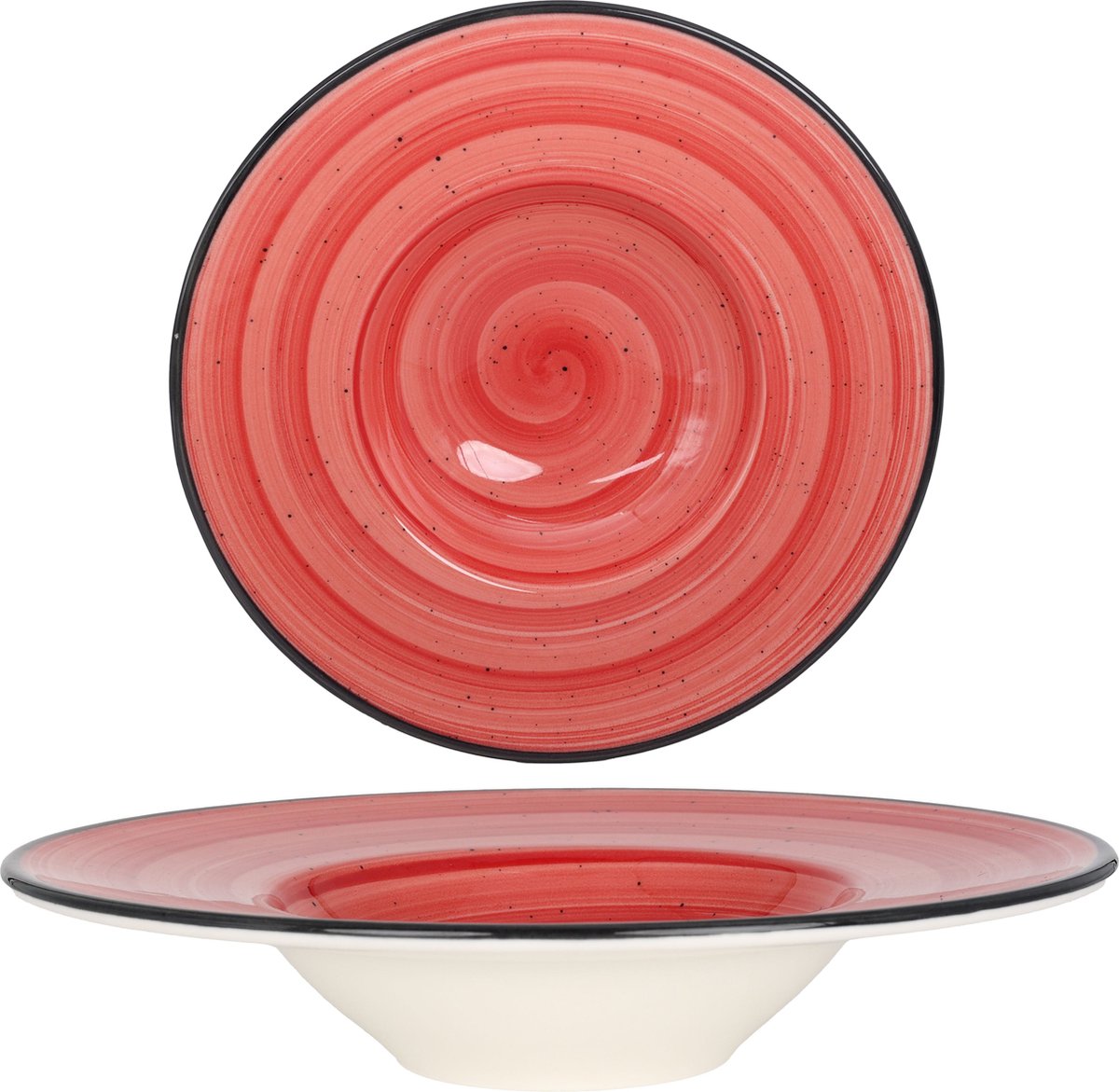 Bonna Pastabord - Aura Passion - Porselein - 28 cm (400cc) - set van 2