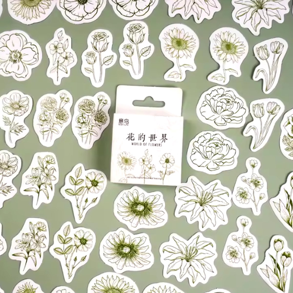 Bullet Journal Stickers - Planner Agenda Stickers - 46 Stuks - Bloemen - Planten - Botanisch - Scrapbook stickers - Bujo stickers - Stickers volwassenen en kinderen