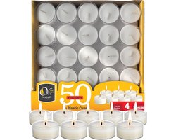 Ohr Tealight Candles in Clear Cup - 50 Pack
