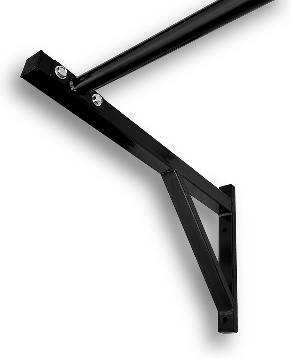 KRAKEN Optrekstang Single Grip Pull Up Bar - Wandmontage Thuisfitness Krachttraining - Max. 200 kg - Poedercoating Staal 3 mm - Gripdiameter 32 mm - Pull Up Chin Up Muscle Up Leg Raise - Bevestigingspunt Ringen Ab Straps - Inclusief Montagemateriaal thumbnail 5