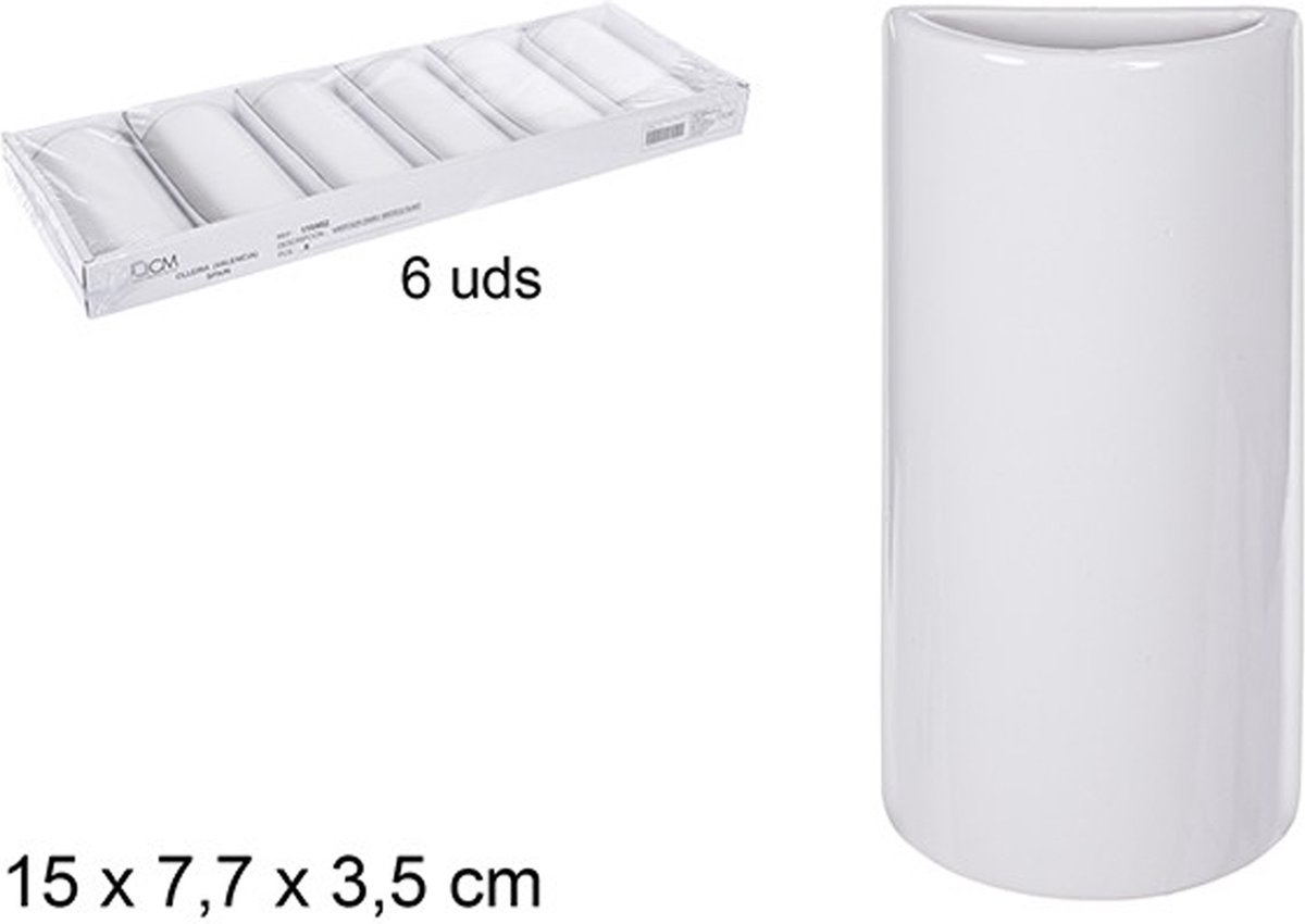 CM Waterverdampers set voor radiator - 6x stuks - wit - Dolomiet steen - 15 cm - luchtbevochtigers - voordeelpakket thumbnail 3