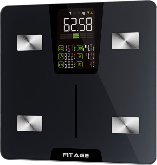 FITAGE LED Weegschaal Personenweegschaal Digitaal